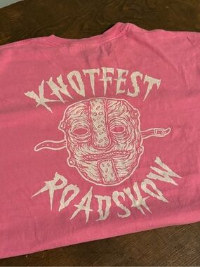 Knotfest Roadshow Slipknot 2021 Pink Short-Sleeve Graphic Tee size XL